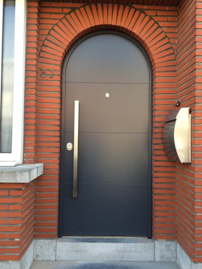 Fort Security Arched Front Door With Silver Handle