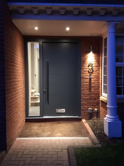 Fort Security Contemporary Front Entrance With Single Side Light