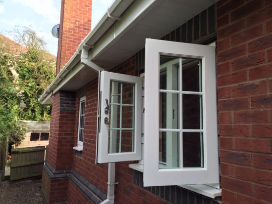 Fort Security Double Casement Window With 2 Active Openings Open