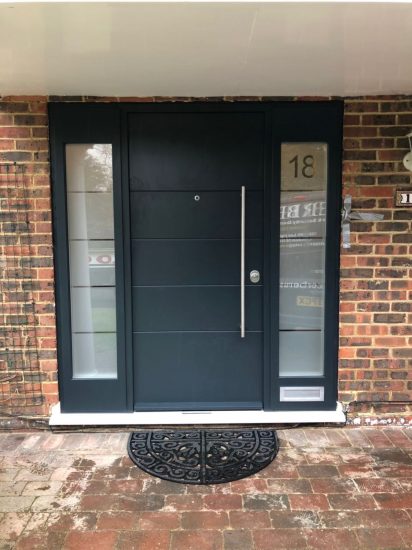 Fort Security Front Door With 2 Side Glazed Panels